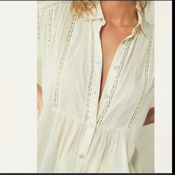 NWT Free People Victorian Buttondown shirt dress size small - Picture 4 of 9